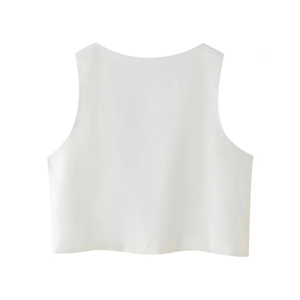 ZAR4 Summer Womens European and American Style Fashion niche sequin ed vest skirt set 250214