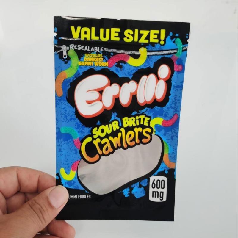600mg empty bags infused CRAWLERS VERY BERRY GLOWWORMS LOL Packaging mylar bags Xvtgt Fwcql