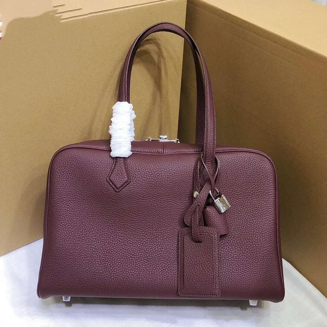 Genuine Handbag 35Cm Top Layer Leather High-Capacity Advanced Feeg New Fashion Temperament