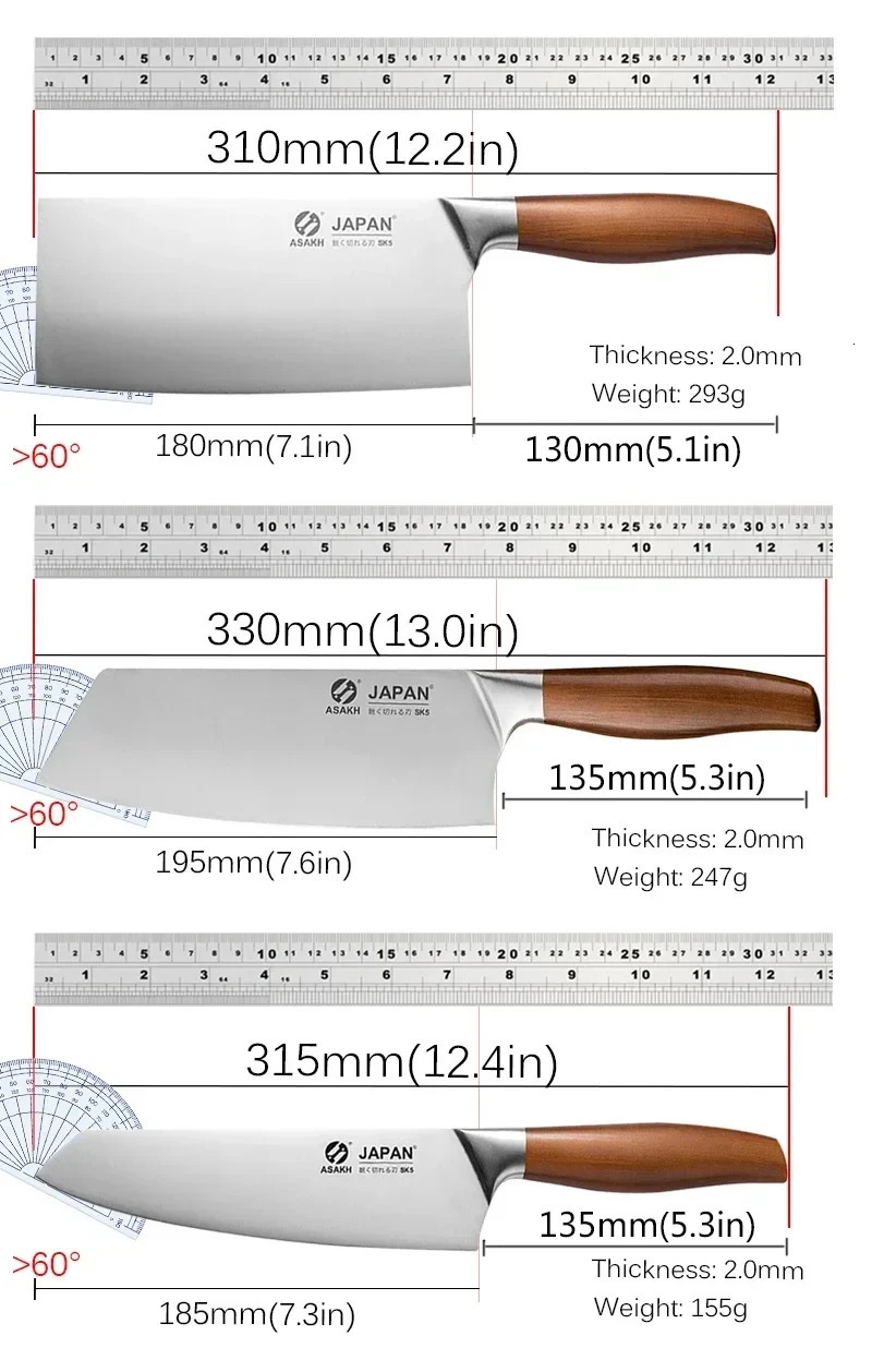 Japanese Kitchen Knives Set Stainless Steel Fish Fillet Meat Cleaver Chef Knife Sushi Slicing Santoku Cooking Tools 250212