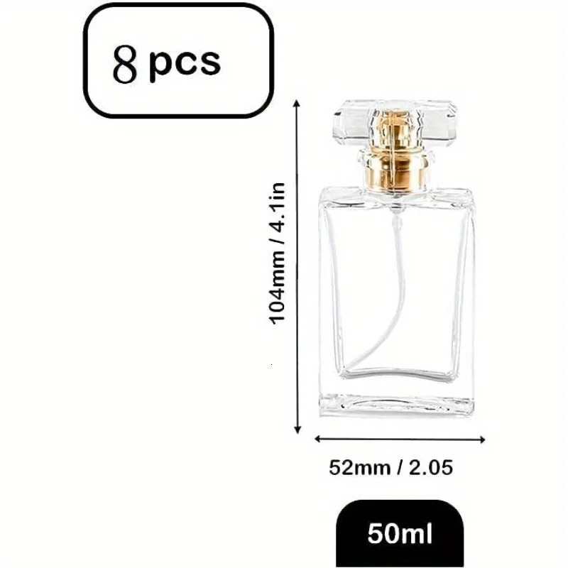 8pcs 30ml Glass Perfume Bottles Empty Refillable Clear Travel Perfume Spray Atomizer Perfume Bottle Atomizer Container 250213
