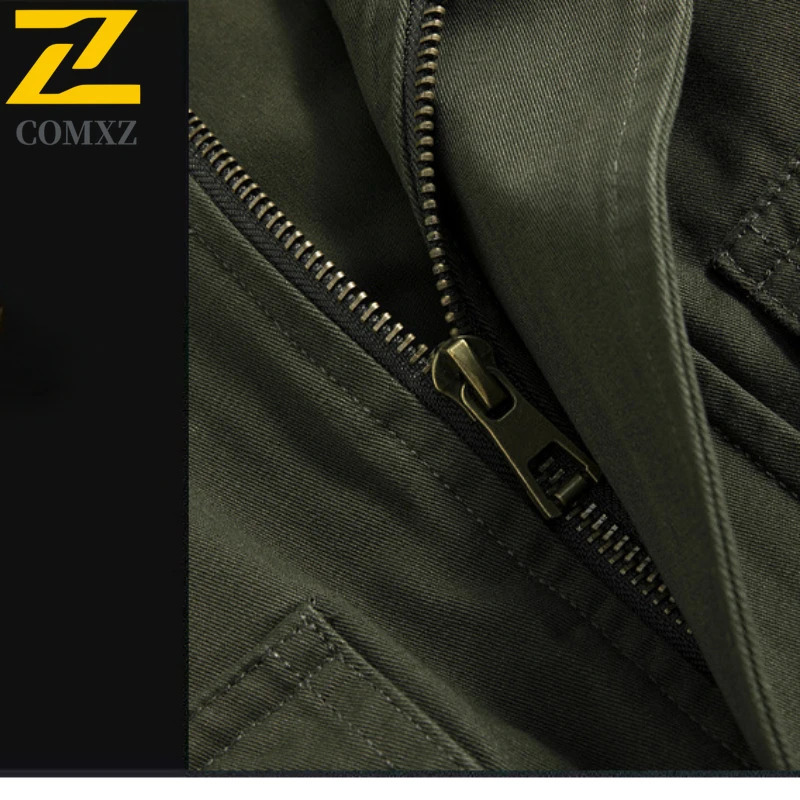 Autumn Jackets Mens Fashion Casual 100% Cotton Lapel Windproof Coat Male Hiking Outdoor Camping MultiPocket Work Jacket 250210