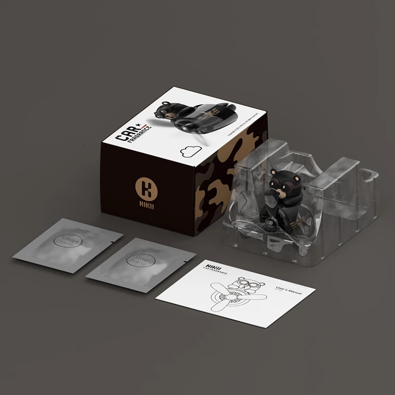 Rotating airplane pilot bear car air fresheners accessories interior decorations fan vent clips perfume fragrance diffuser aroma 250214