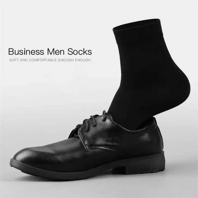 0pairs/lotMens Cotton Socks Business Mens Breathable High-Quality Soft Fabric Mens Solid Color Long Socks Business CasualMen W250217