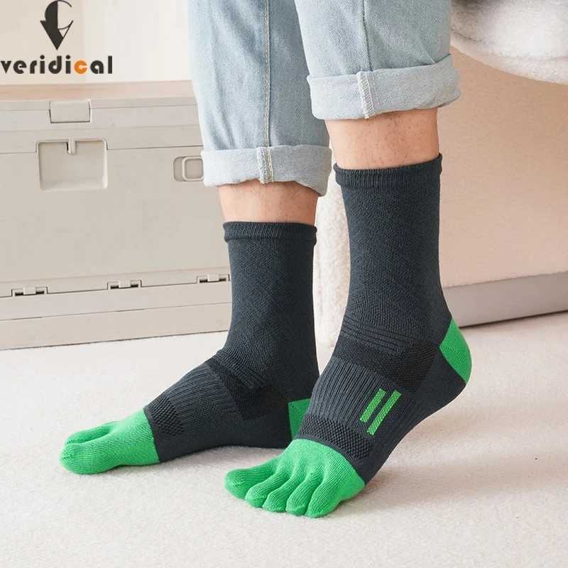/4 Pairs Toe Short Socks Sport Man Compression Cotton Sweat-Absorbing Young Casual Anti-Bacterial Breathable 5 Finger Socks W250217