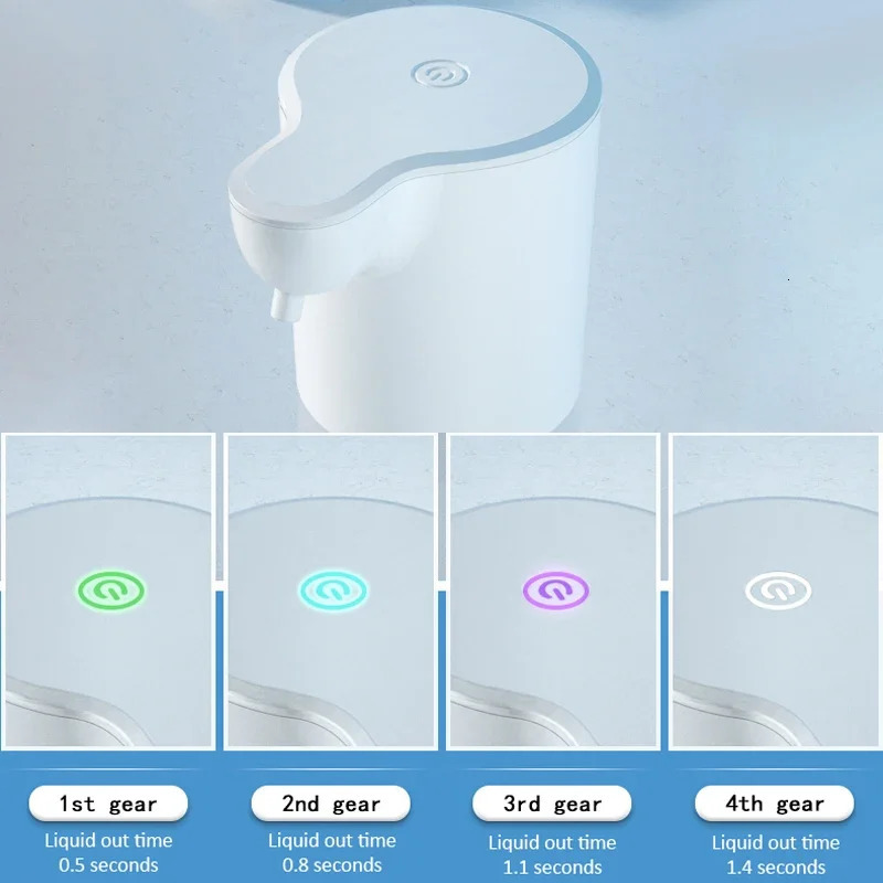 Automatic Soap Dispenser Touchless Sensor Foam Type-C Charging High Capacity Smart Liquid Soap Dispenser with Adjustable Switch 250214