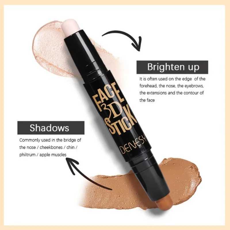 Facial freckles double headed concealer durable white dark circles orthotics contour eye stick pencil makeupW250217