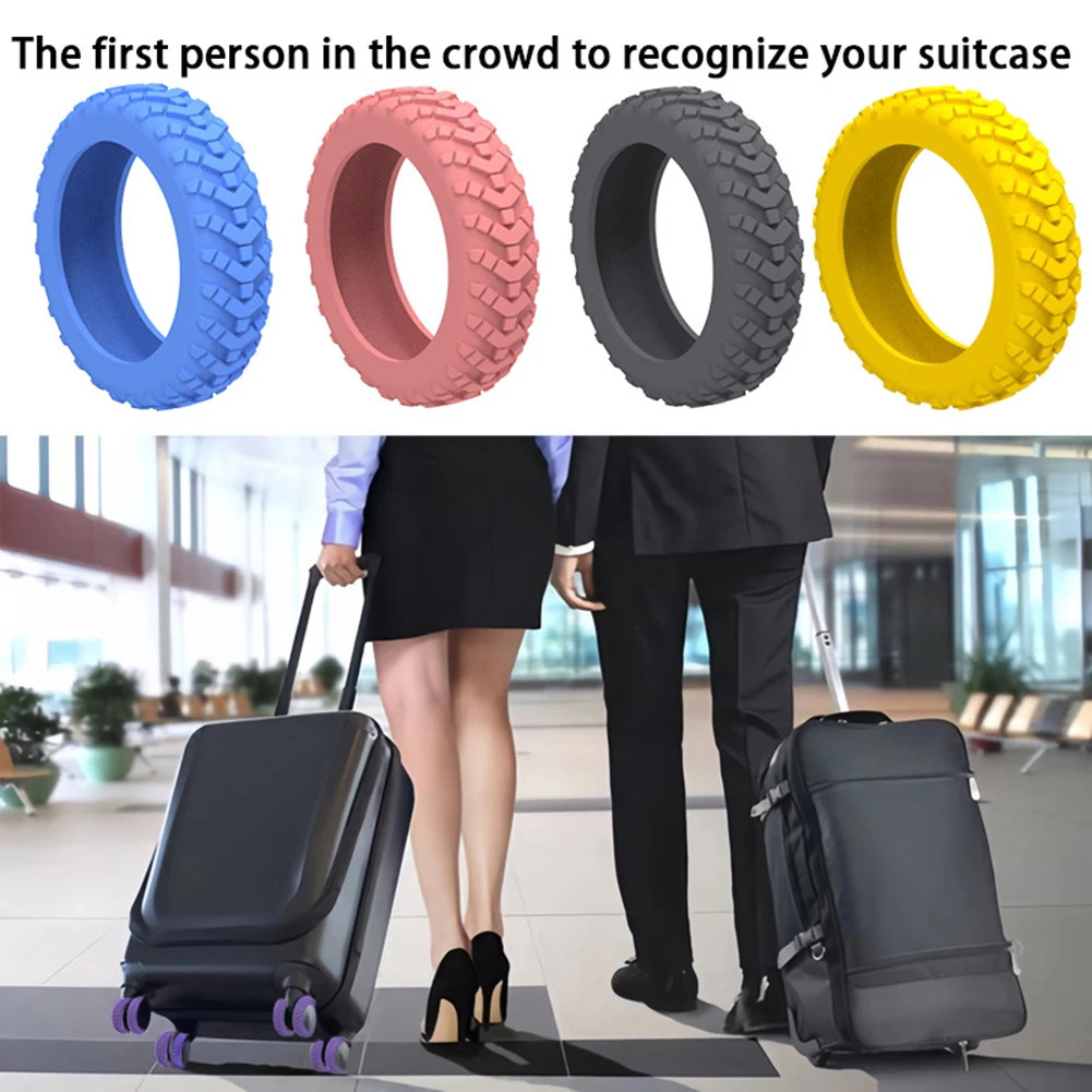 8pcs Universal Luggage Suitcase Wheels Silicone Wear Resistant Trolleys Case Caster For Suitcase 250214