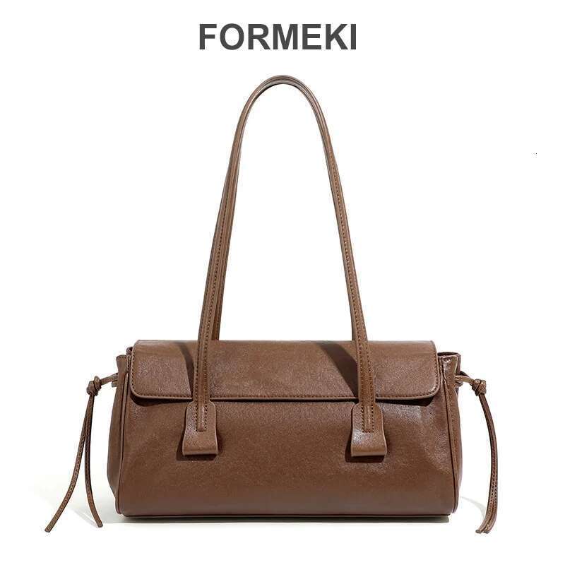 Formeki Autumn Winter New Shoulder 2025 Trend Vegetable Tanned Cowhide Underarm Pillow Women's Bag Popular Vintage