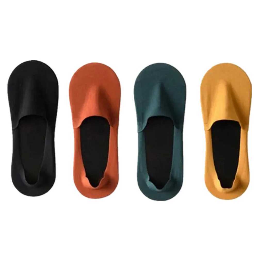 4 pairs of ice silk socks mens low tube summer ultra-thin cotton bottom socks breathable soft socks W250217