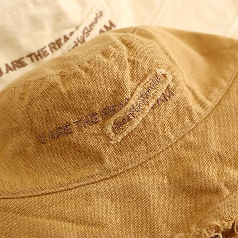 Women Summer Hats Fashion Beach Bucket Hat Travel Letter Embroidery Panama Caps W250217