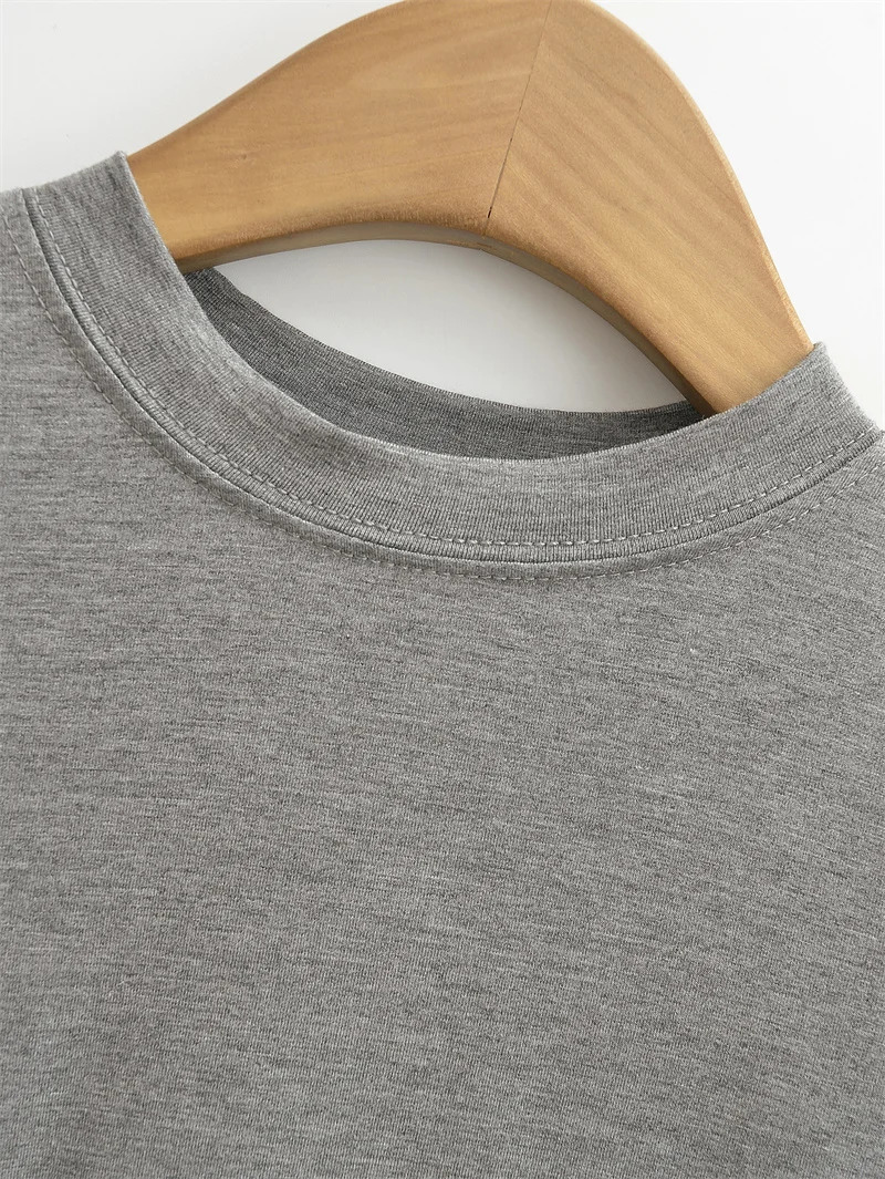 High Quality Casual T shirt Sexy Slim Short Sleeves Fashion Trend Solid Women Clothing y2k Tops 250217