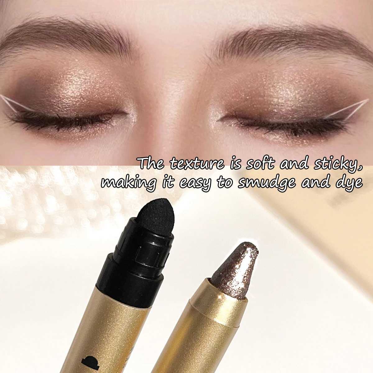 Glowing highlighter eye shadow pencil with lescent shimmer and fine glitter for brightening and a dimensional effectW250217