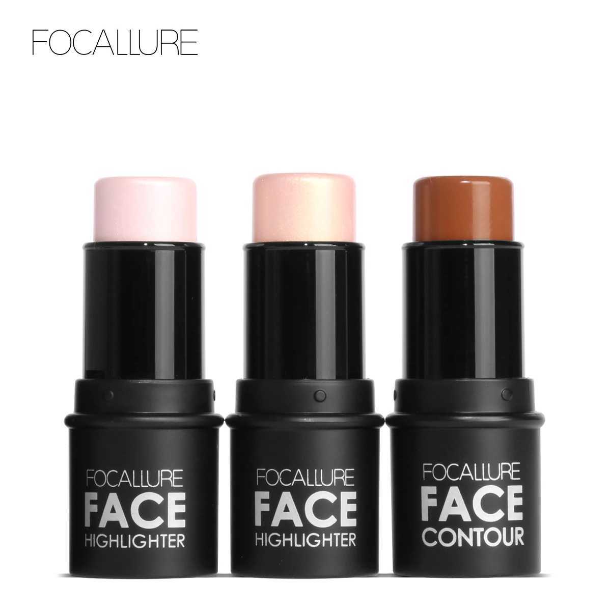 Wholesale FOCALLURE Bronzer Highlighter Stick Waterproof Body Face Contour Corrector Illuminator Cream For Womens MakeupW250217