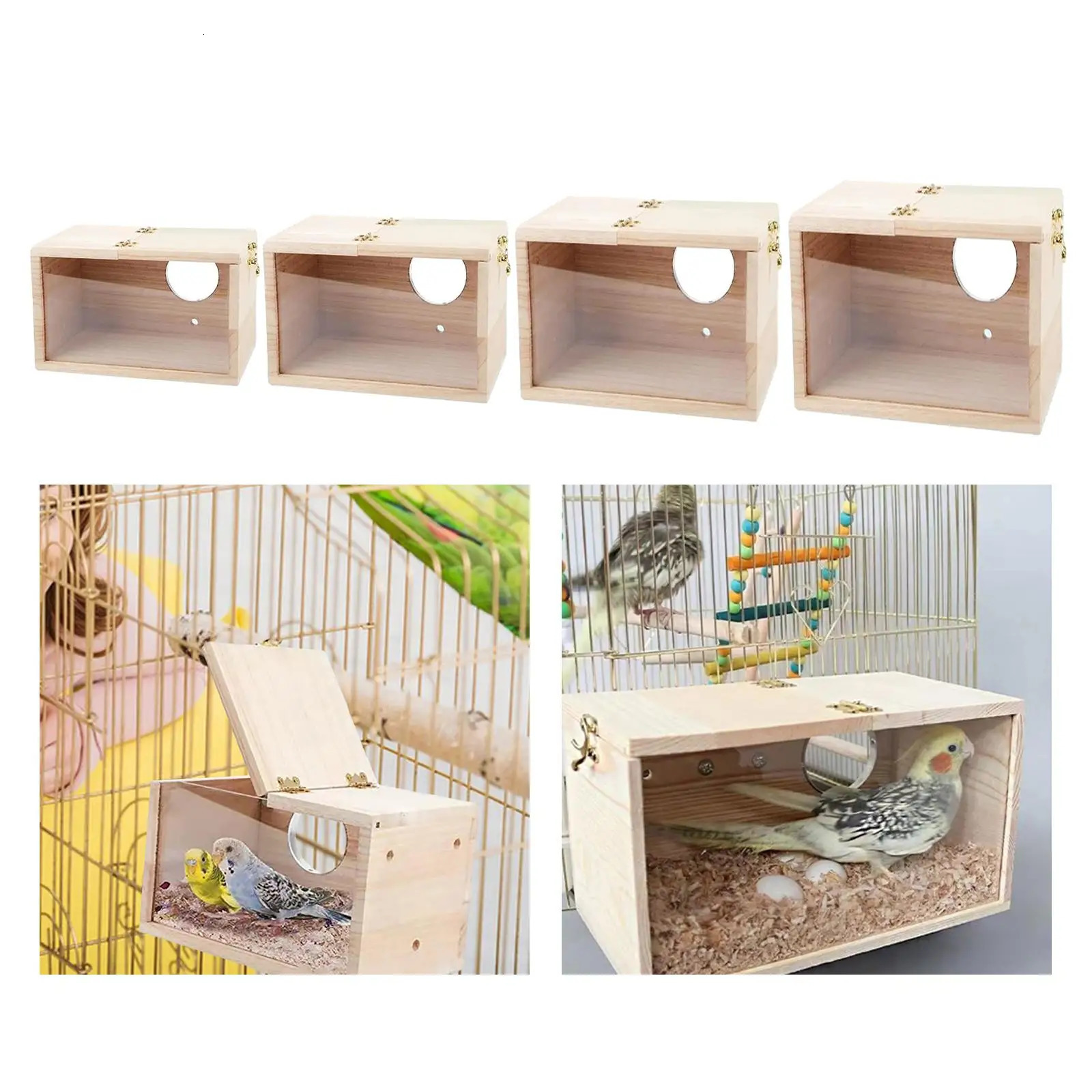 Parakeet Nesting Box Parakeet Breeding Nest Box Decorative Bird Nest Box Mating 250206
