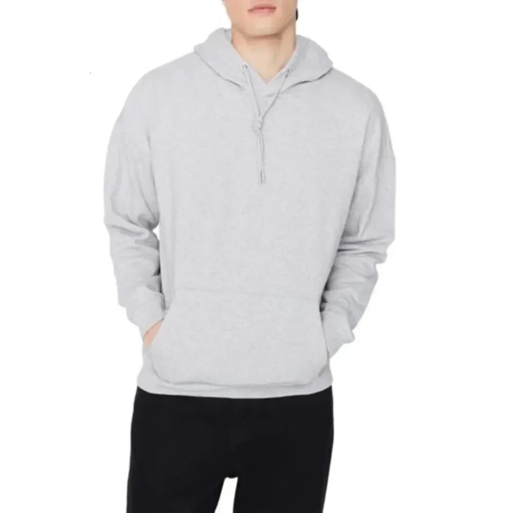 SpringFall Mens and womens plain blackgrey hooded sweatshirts Street wear Running Casual loose hoodie pullovers 250214