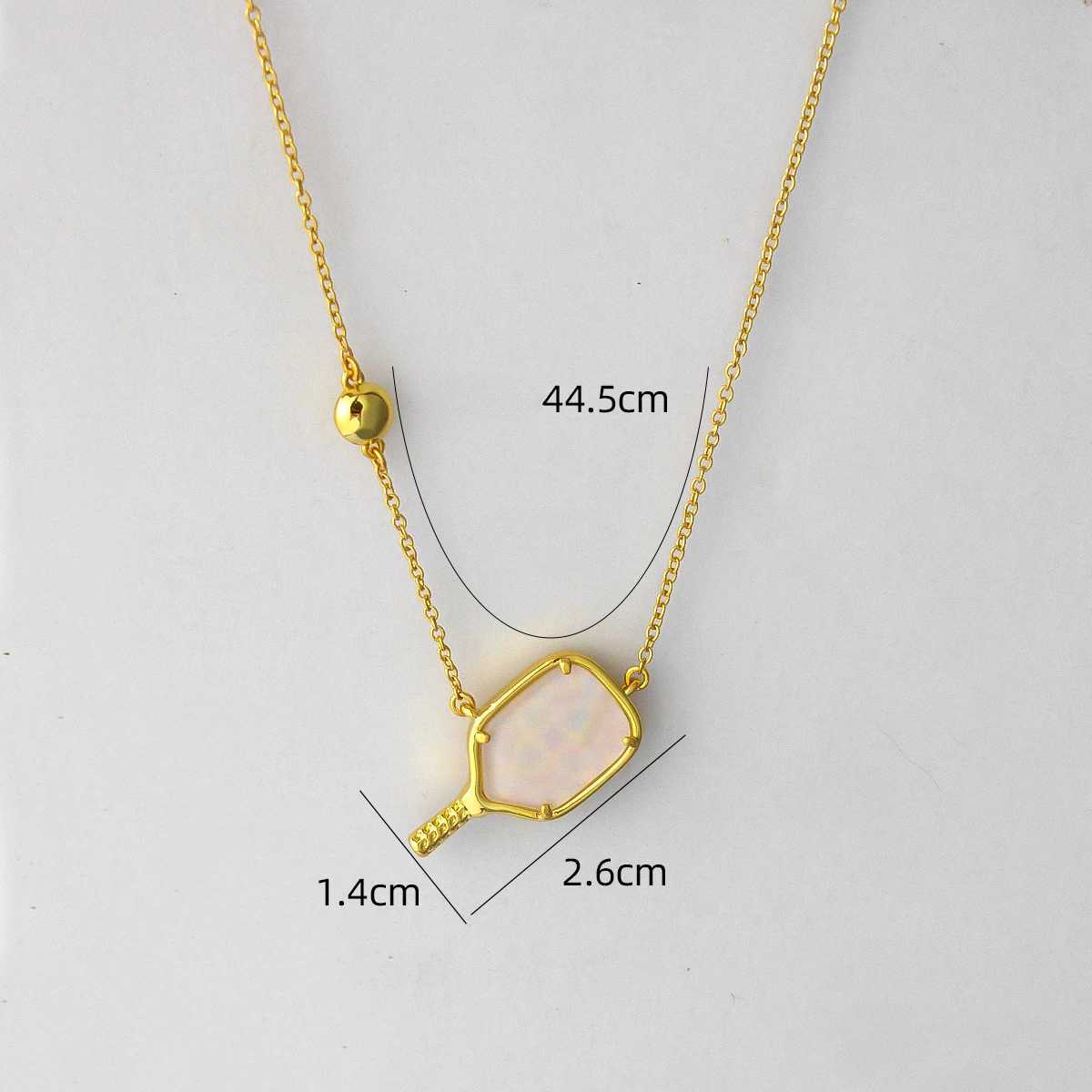 Pendant Necklaces YEEVAA Pickleball Short Pendant Necklace in Ivory Mother-of-PearlFashion JewelryUnique Gifts J2502173IBL