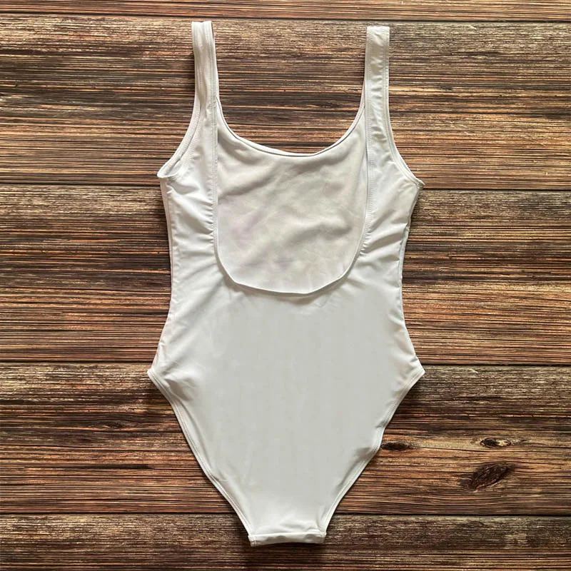 Sexy Padded One Piece Swimsuit Women Swimwear Solid Bathing Suit monokini Swimming Summer Beachwear maillot de bain femme 250213