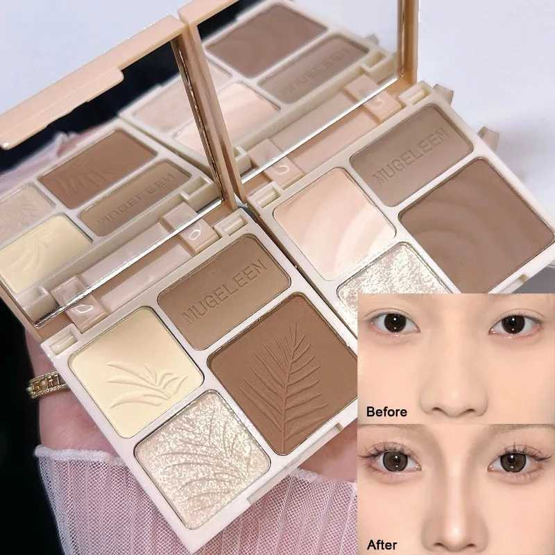 Matte Highlighter Palette Face Shading Grooming Powder Makeup 3D Nose Contouring Glow Brighten Contour Shimmer Powder CosmeticXJ250217