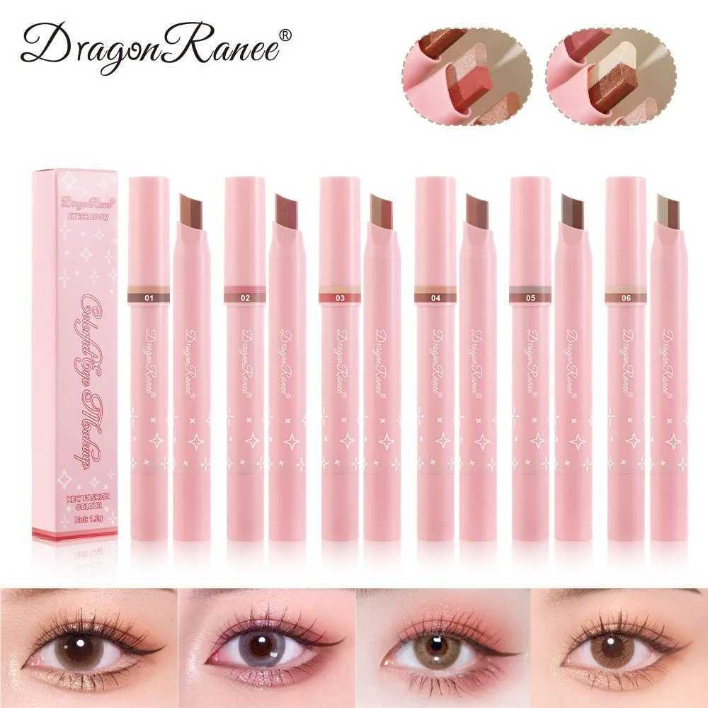 Metallic Grey Silver Eyeshadow Eyeliner Pencil Long-lasting Silkworm Highlighter Pen Two-color Shimmer Gradient Eye Shadow StickW250217