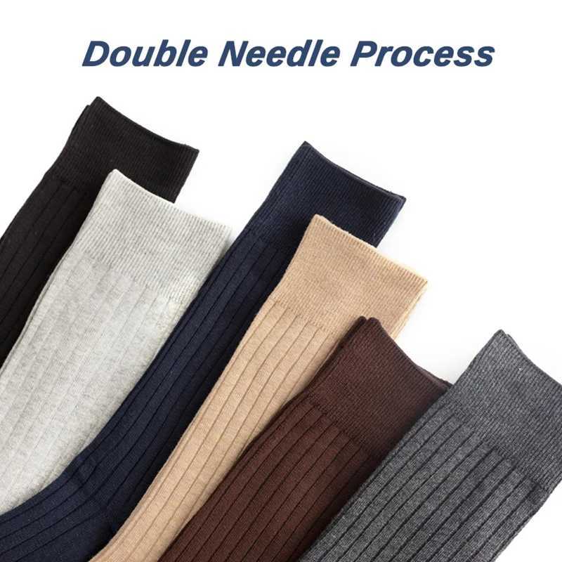 LKWDer brand pairing plus size mens socks cotton long business socks winter solid color mens socks W250217