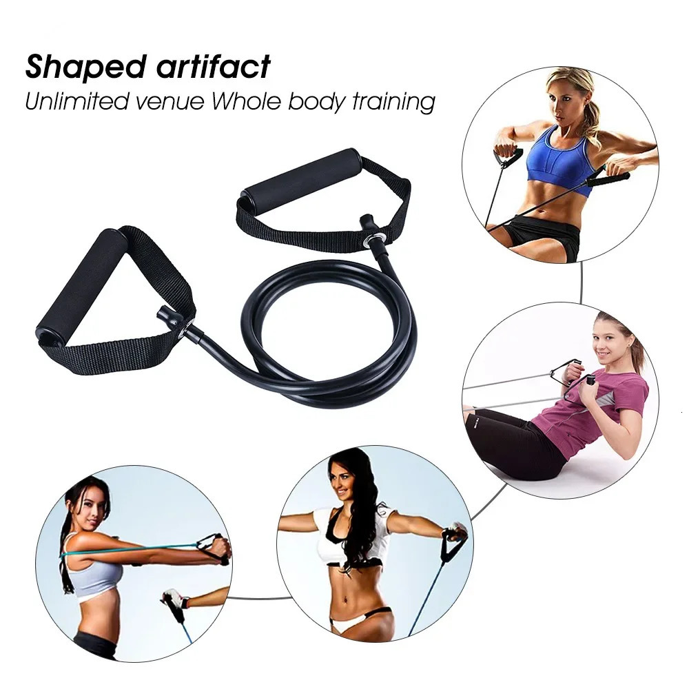 5 Levels Resistance Bands with Handles Men Yoga Pull Rope Elastic Fitness Exercise Tube Band for Home Workouts Strength Training 250213