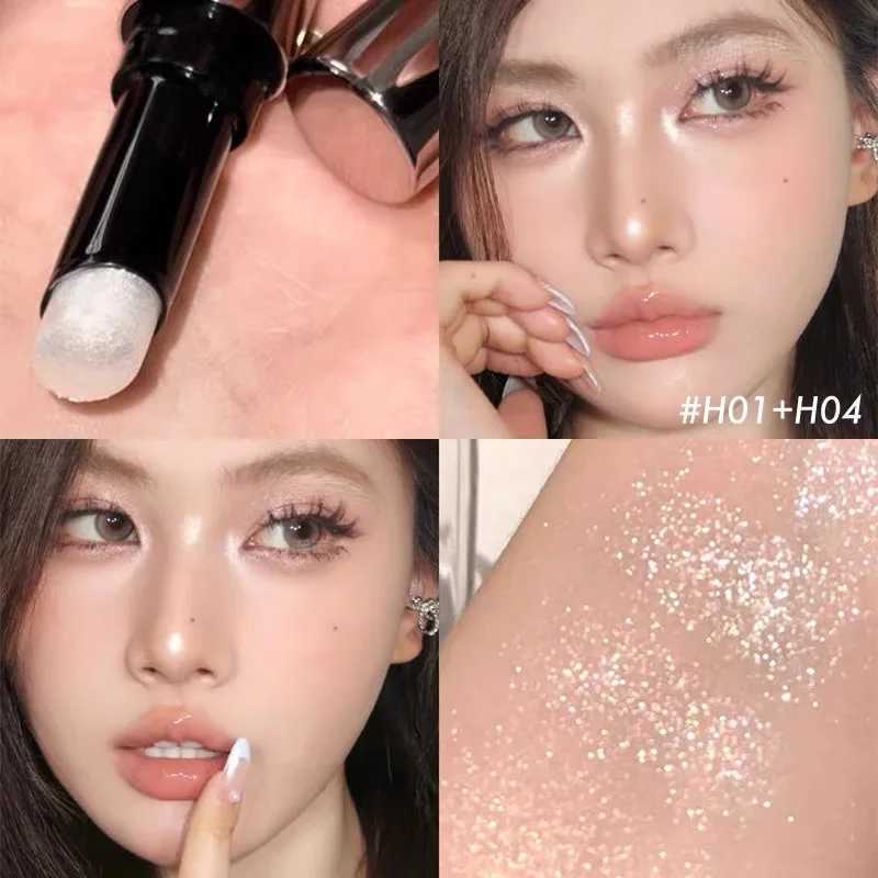 Joocyee Jelly Highlighter Stick Diamond Shimmer Long-Lasting Weightless Feel Waterproof Champagne Cosmetics Face MakeupW250217