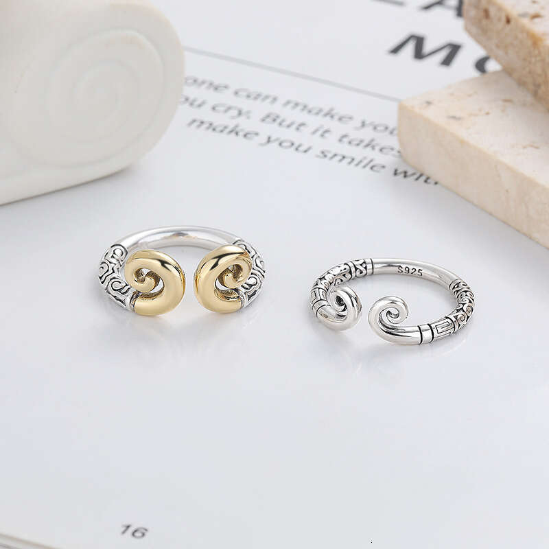 Yatai Heng's pure silver creative black mythology Wukong tight ring, artistic ethnic men's and women's ring