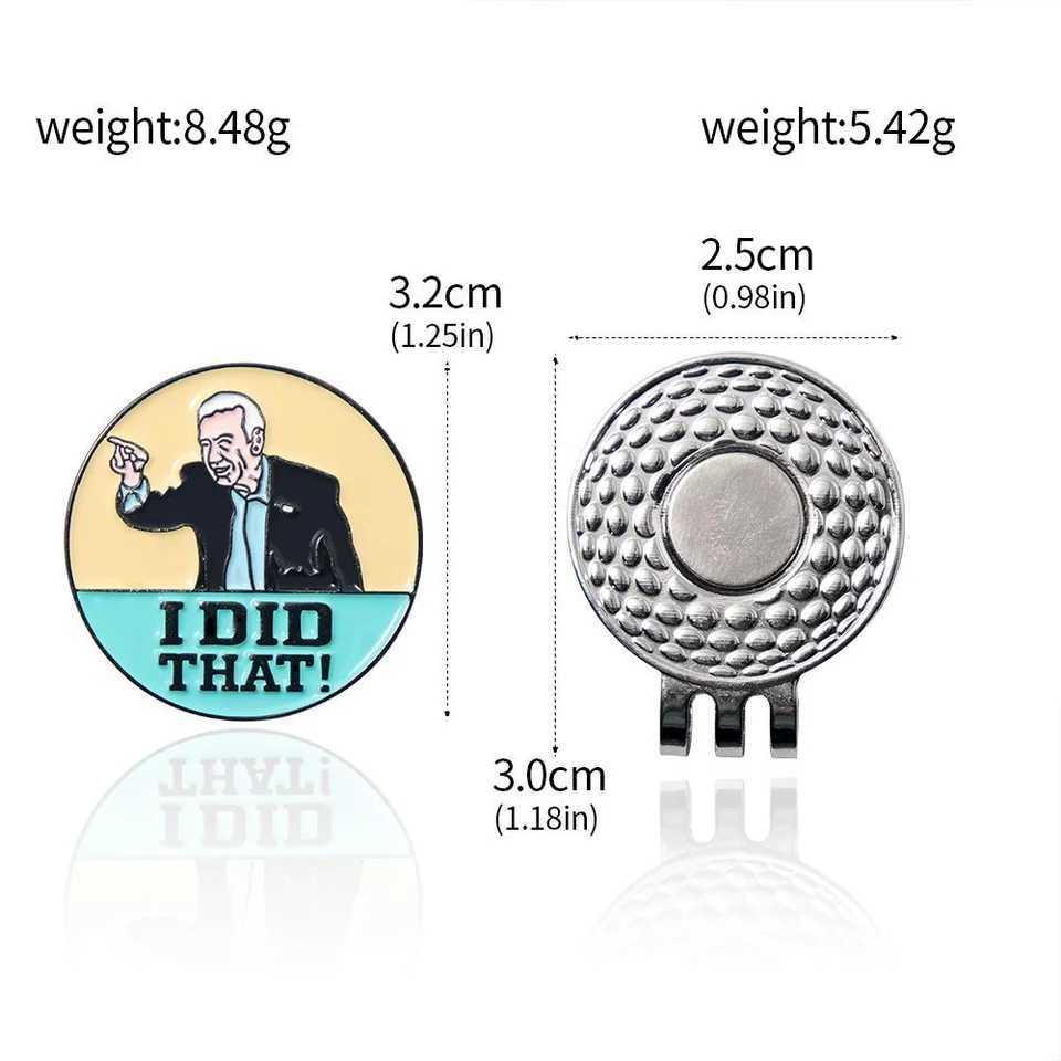 Golf Ball Mark with Magnetic Golf Hat Clip Marker US White Flower Golf Marker Training Aids For Boys Girl Kids Golfer GiftW250215