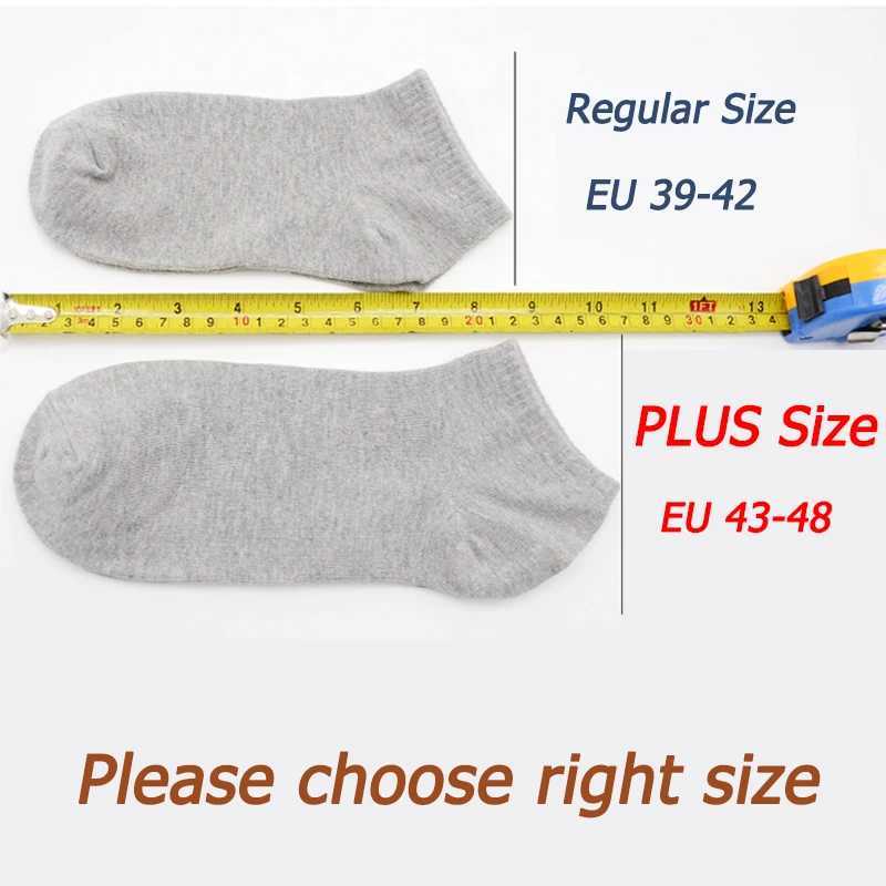 5 Pairs Ankle Socks Men Socks Low Cut Ankle Sock Men Short Socks Casual Sports Cotton Socks Business Socks Plus Size 45 46 47 48 W250217