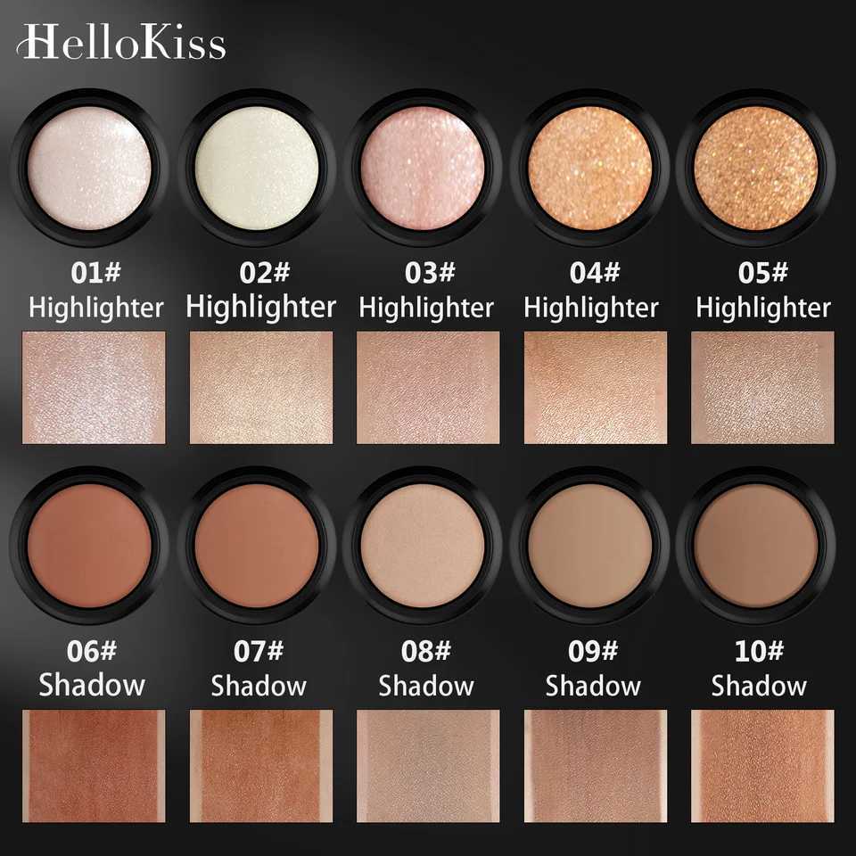 Hellokiss Waterproof Shimmer Face Bronzer Highlighters Glitter Corrector Contour Illuminator Stick Creamy B Makeup CosmeticsW250217