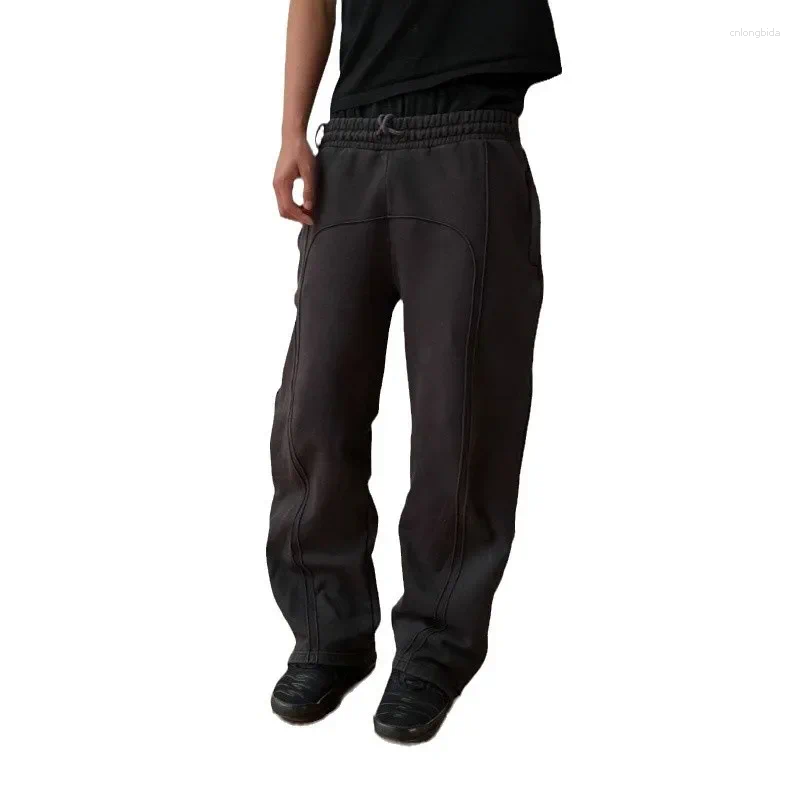 Mens Jeans with Waist, Casual Drawstring Pants: Lightweight Elastic Waistband Denim Trousers for Streetwear and High Street Fashion