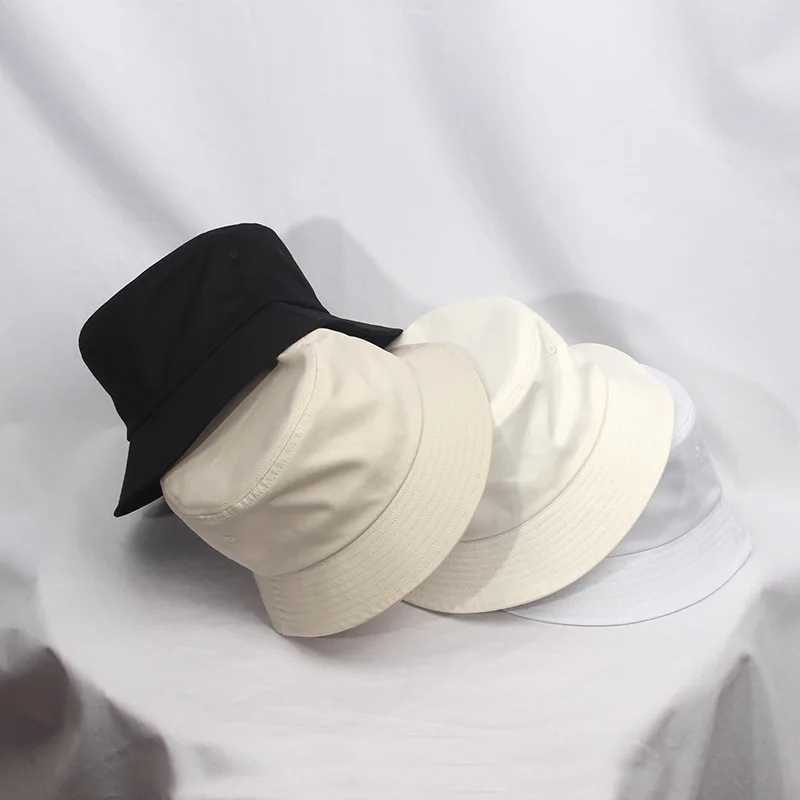 Four season cotton mens bucket hat large size XXL big head fisherman hat casual high-quality and fashionable W250217