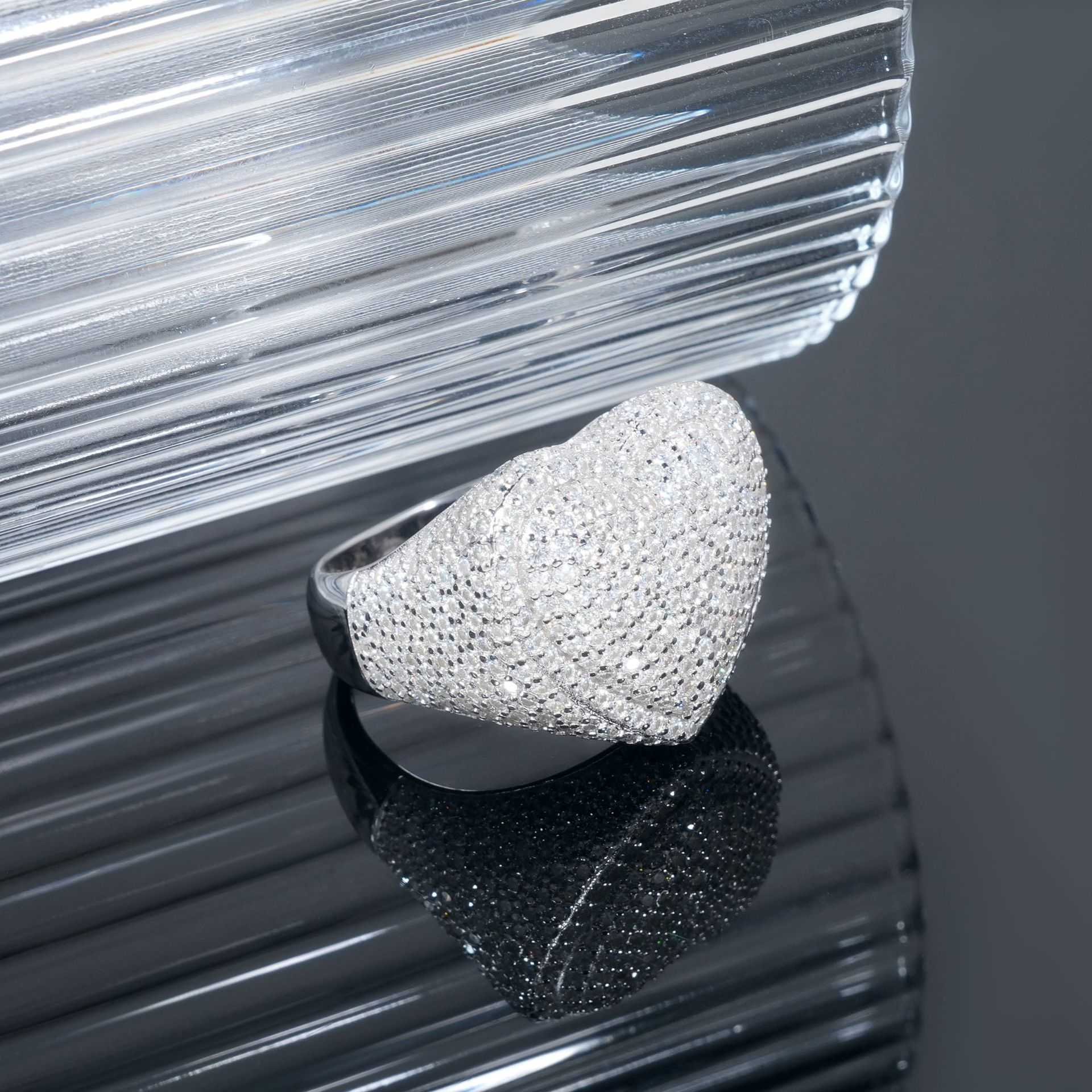 Diamond Hair New Personalized Heart Ring Pure Silver Moissanite D-Color GRA Certificate Trade Mens Hip Hop Ring