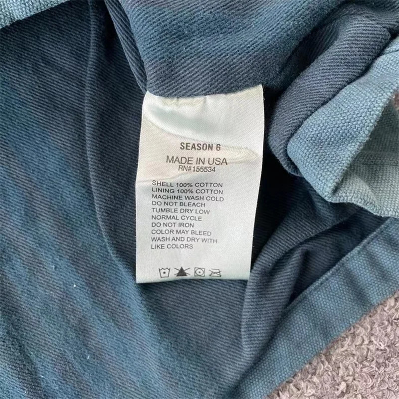 Loose Street Clothing High Quality 1 And Jacket Season 6 Oversized Washed Denim Vintage Blue Lapel Coat 250212