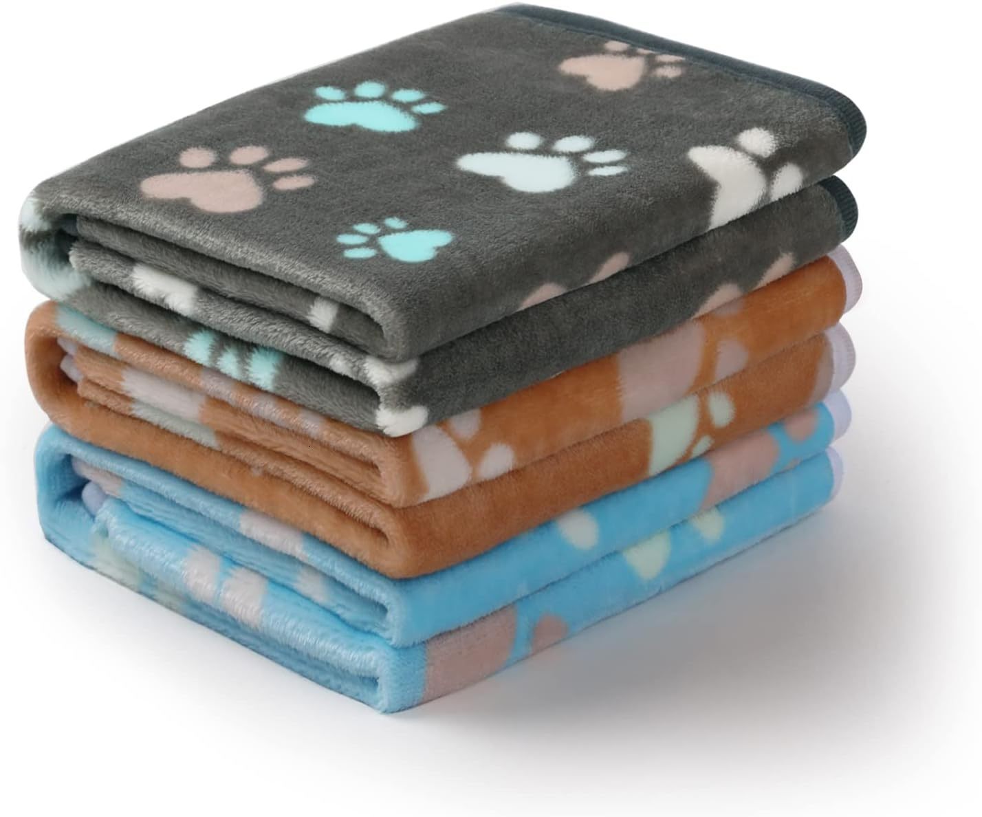 Pet Blanket Flannel Coral Fleece Dog Cat Paw Pad Kennel Cushion Print bone Plush Mats