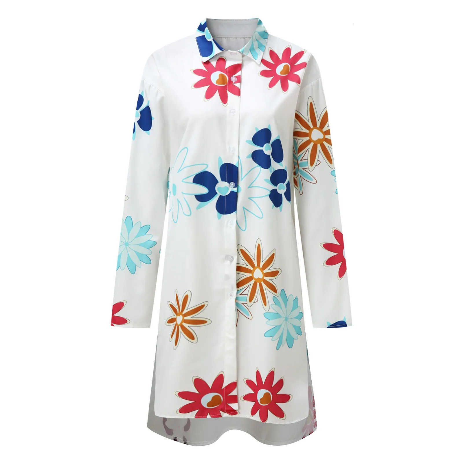 Beach Dress Bikini CoverUp Women Bohemian Printed Beachwear Robe VNeck Long Sleeve Swim Wear Cover Ups Loose Sundress 250214