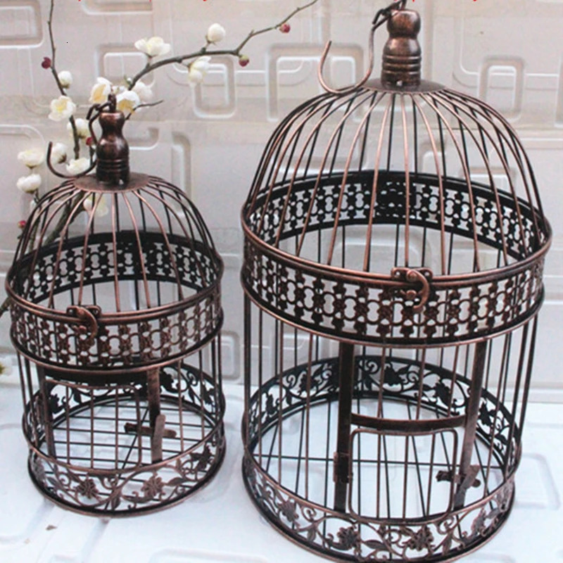 Modern Metal Bird Cage European Wrought Iron Bird Cage Wedding Decoration Flower Cage Ornaments Flower Pot Succulent Bird Cage 250206