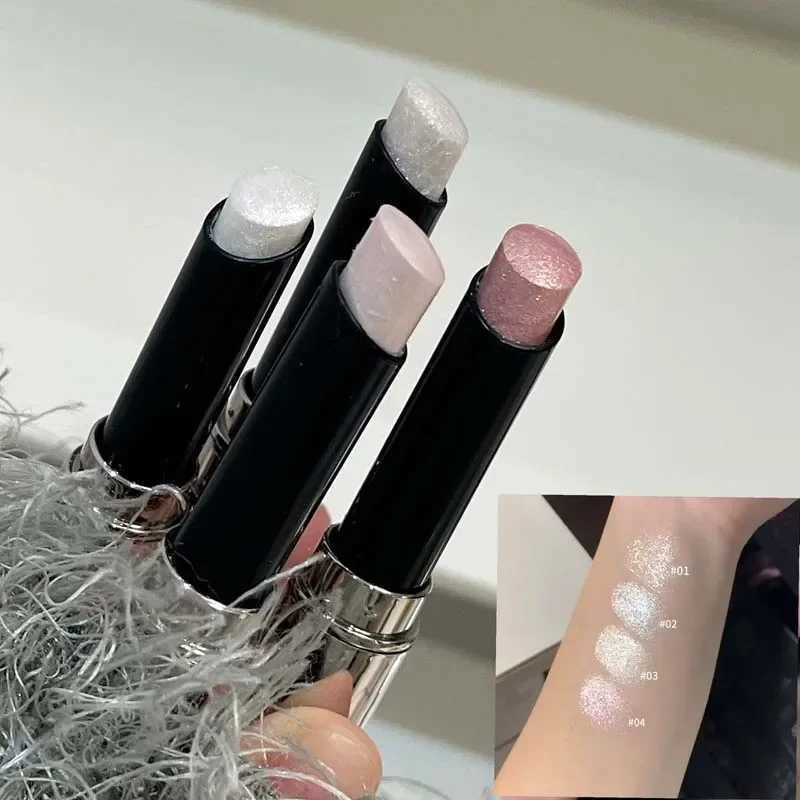 Shimmer Highlighter Stick Natural Diamond Glitter White Highlight Eyeshadow Pencil Contour Shading Brightening Face Body MakeupW250217