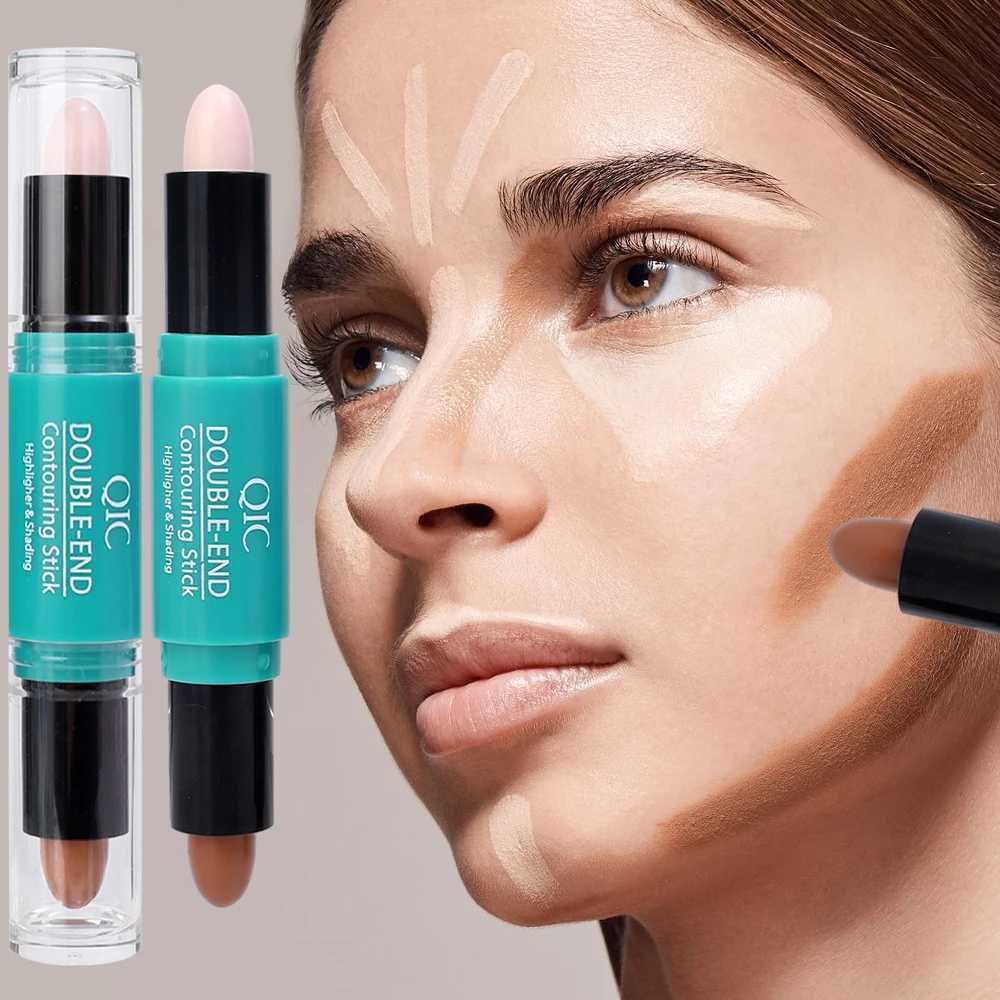 Durable high gloss and contour stick double-sided V-shaped waterproof matte natural contour bronze pen Korean cosmeticsW250217