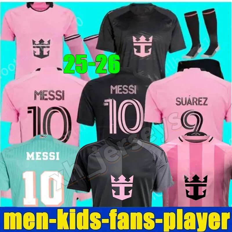 25 26 interS MESSIS Socc Jseys Miamis SUAREZ Football Shirt 2024 2025 2026 HIGUAIN TRAPP PELLEGRINI Martinez FC CARRANZA PIREZ MORGAN men kids Kit Fans