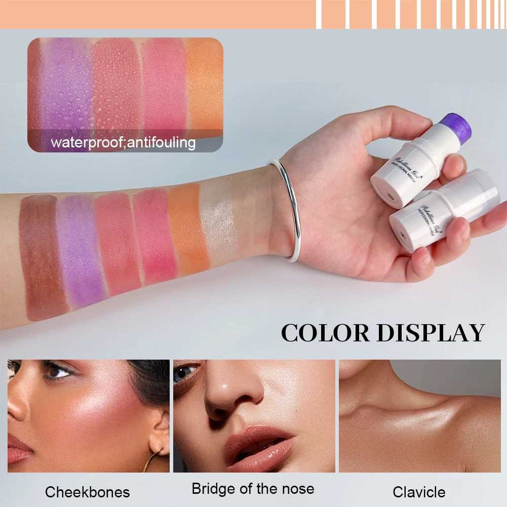 Matte Glitter Face Ber Stick high gloss Cheek Eye B Highlighter Contour Stick Rouge B Stick cosmetics Female MakeupW250220