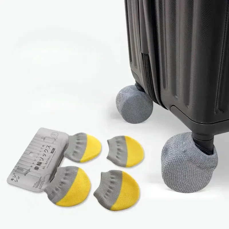 4 Pcs Luggage Wheel Cover Multi Purpose Knit Wheel Cover Can Be Used for Luggage Wheels Round Door Handles Office Chair Wheels 250214