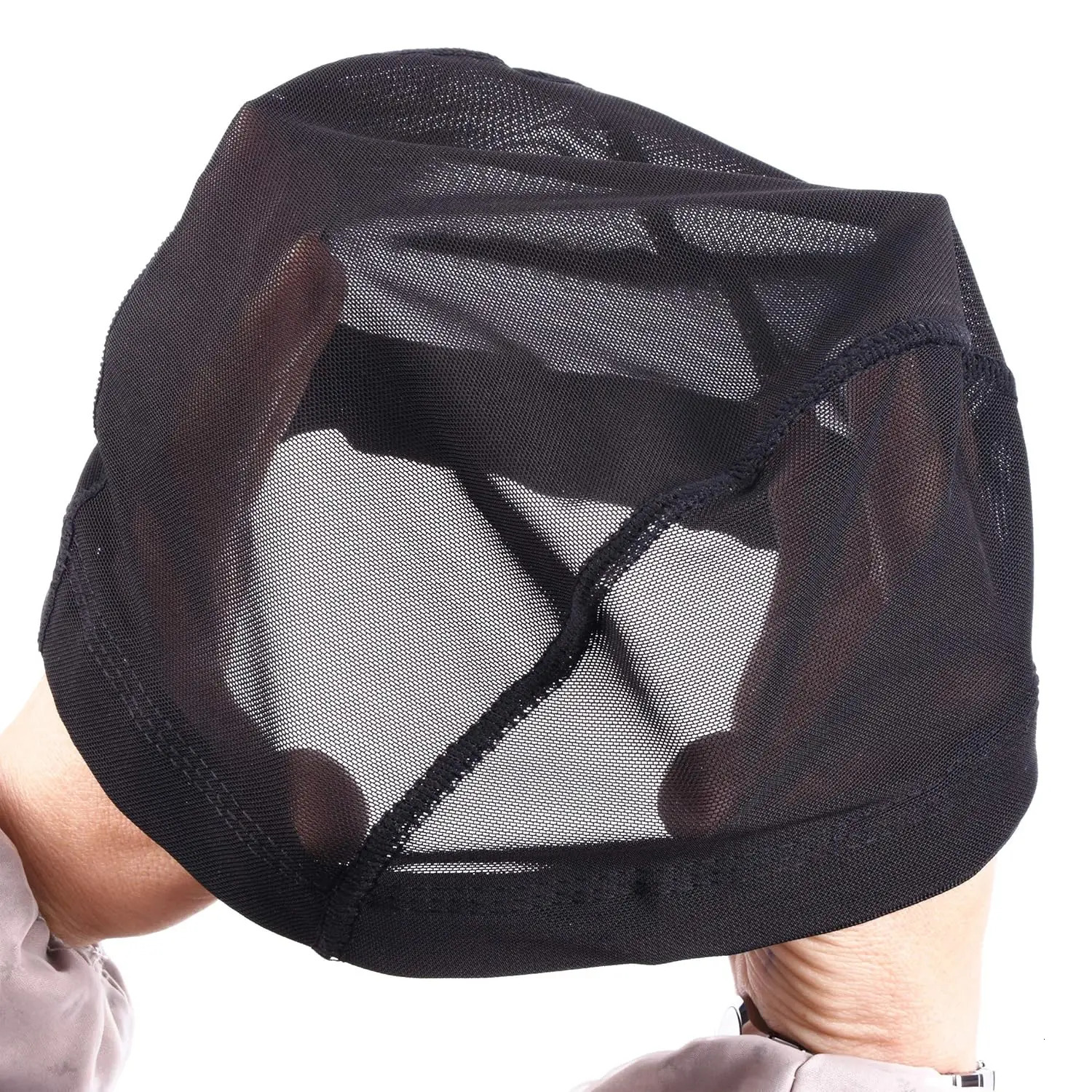 5Pcs S/M/L Elastic Wig Cap Durable Dome Wig Caps Breathable Mesh Wig Cap for Making Wigs Black Weaving Cap Hairnets Hair Clips 250214