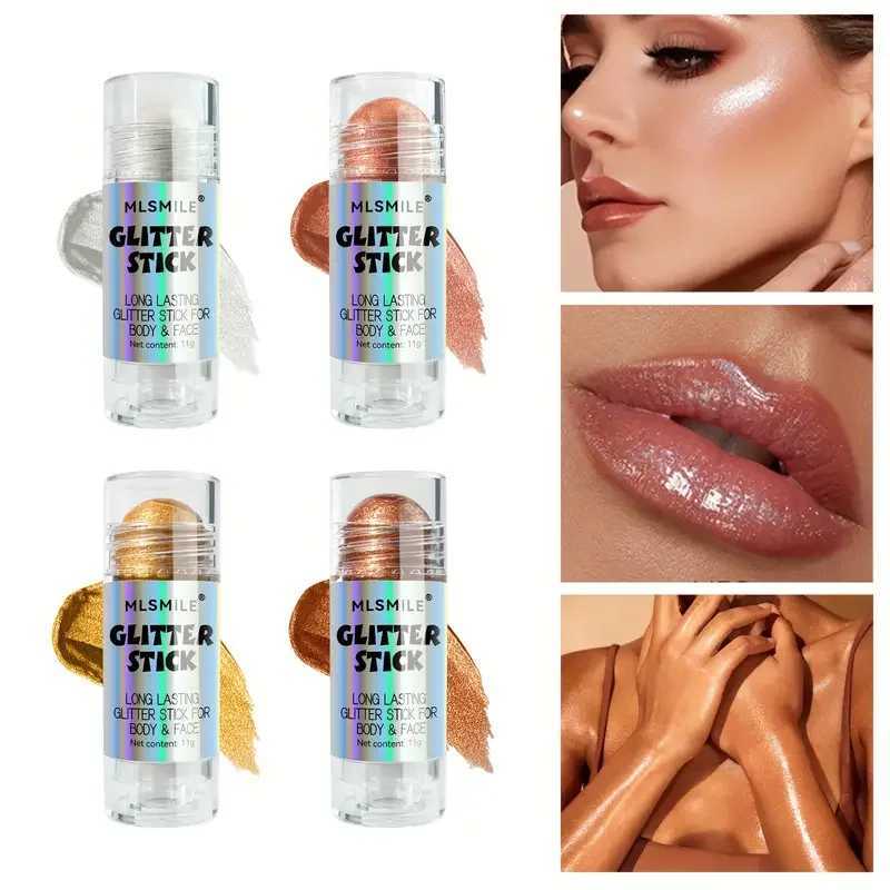 Glitter Highlighter Stickl Body Shimmer3D Face Body Sparkle Highlighter Brightening Music Festival Shimmer Powder MakeupW250217