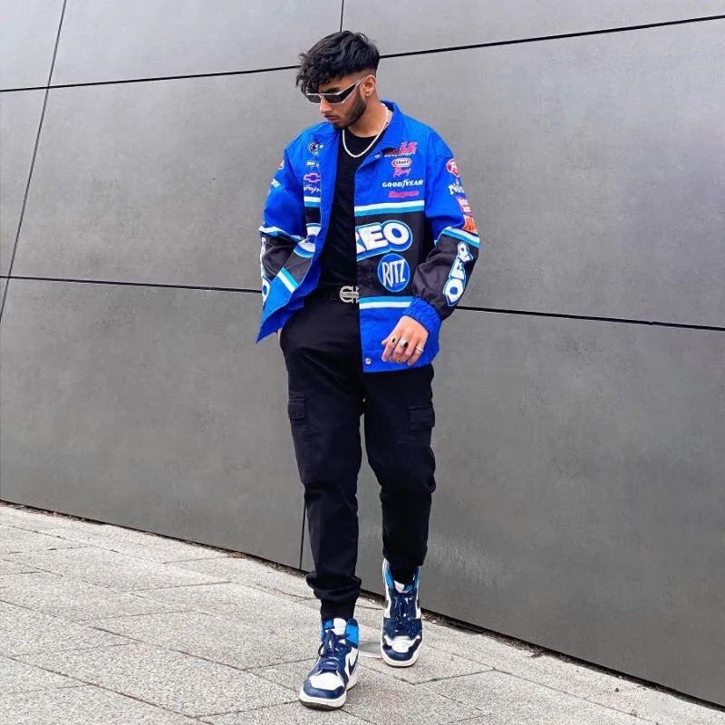 Women Oversized Jackets Print Baseball Female Gothic Unisex Race Jacket Hip Hop Streetwear Y2K Top Harajuku Autumn 250213