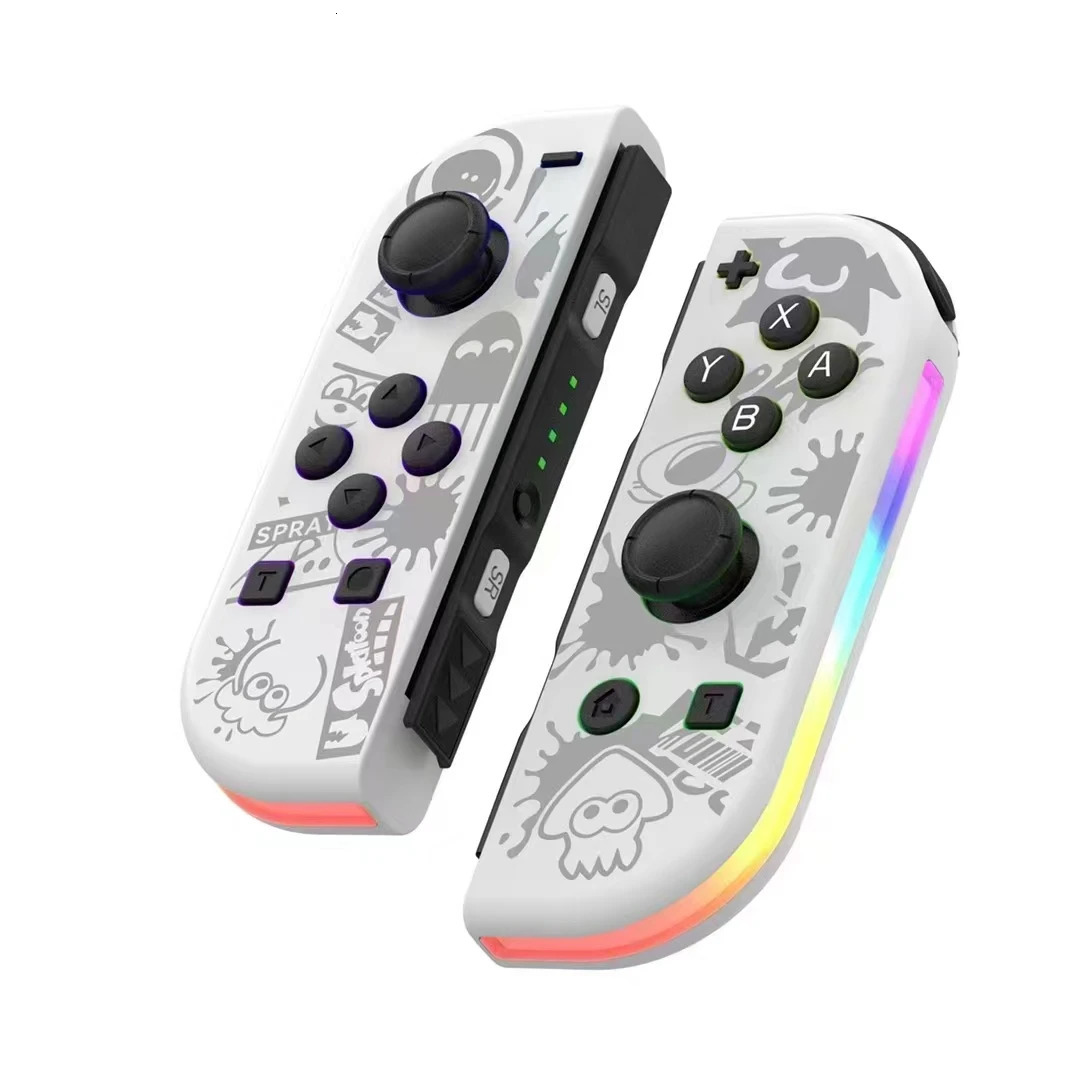 BT 5.2 Joy Controller RGB LED Switch L/R Joypad for Lite/Oled JoyCon Gamepads Joystick with Dual Vibration 250221