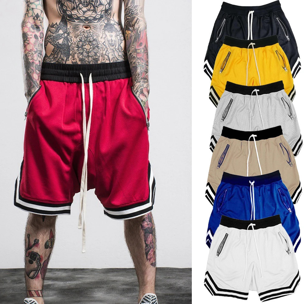 Mens Sports Basketball Shorts Mesh Quick Dry Gym for Summer Fitness Joggers Casual Breathable Short Pants Scanties Male 250214