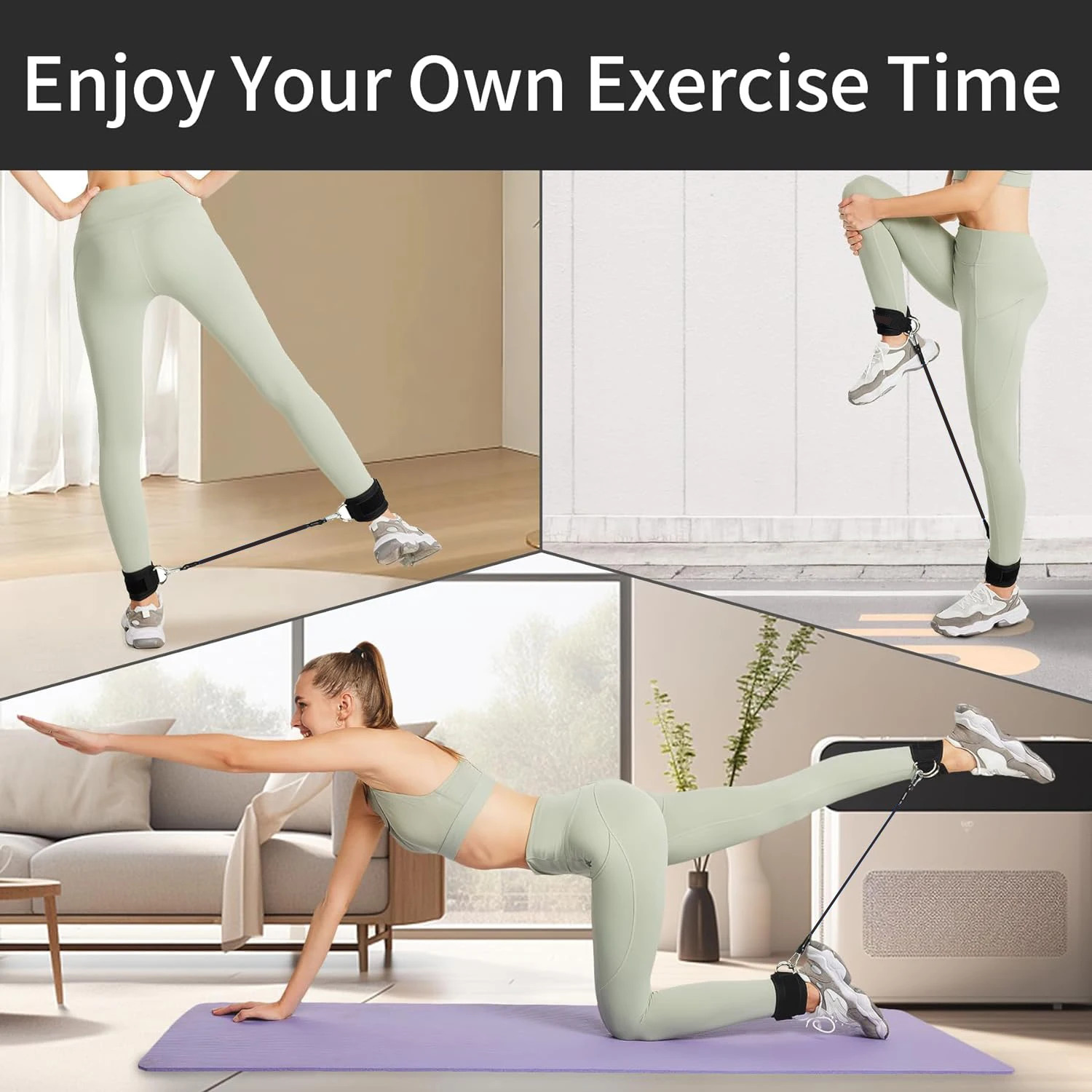 Ankle resistance bands ankle with cuffs for exercise leg and hip training equipment 250213