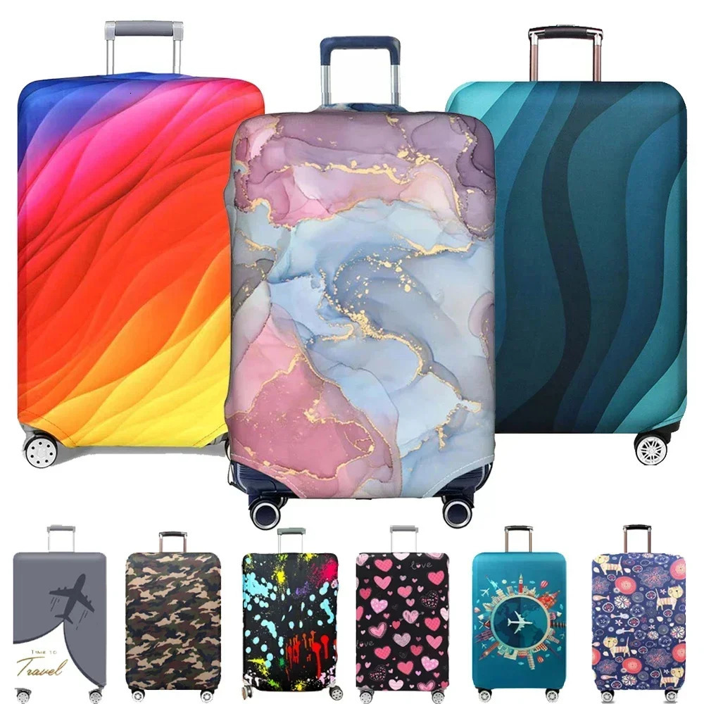 Outdoor holiday travel bag set suitable for 18-32 inch elastic fabric cover travel accessories luggage protection cover 250214